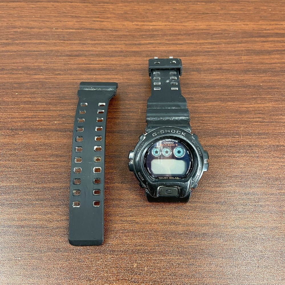 Casio G-Shock GW-6900 3179 Tough Solar Multi-Band 6 Atomic Watch Black For Parts